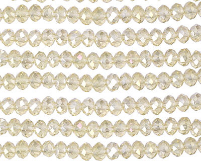 Jonquil AB Crystal Faceted Rondelle 4mm