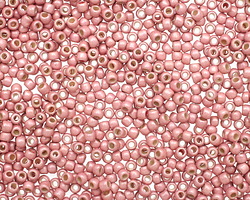 TOHO PermaFinish Galvanized (Matte) Peach Coral Round 11/0 Seed Bead
