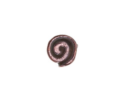 Mykonos Antique Copper (plated) Spiral Bead 10mm