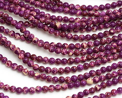 Plum Impression Jasper Round 4-4.5mm