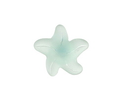 Seafoam Beach-Style Glass Starfish Button 21mm