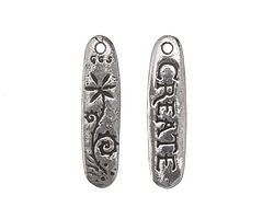 Green Girl Pewter Create Pendant 8x33mm