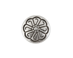 Antique Silver (plated) Daisy Button 12mm