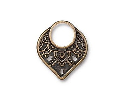 TierraCast Antique Brass (plated) Temple Ring Link 18x21mm