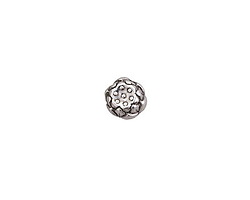 Antique Silver (plated) Blooming Lotus Bead 7x6mm