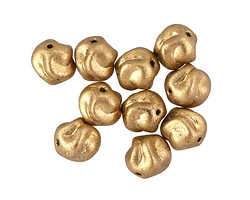Czech Glass Matte Gold Twisted Round 8mm