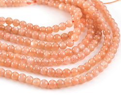 Peach Moonstone Round 4mm