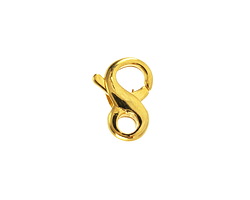 Gold (plated) Infinity Lobster Clasp 14x11mm