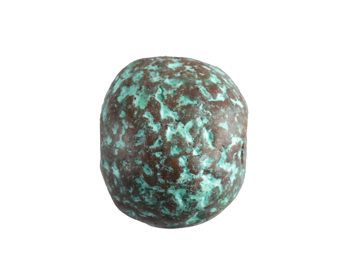 Mykonos Metalized Ceramic Copper Patina Textured Round 18-20mm