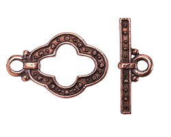 Mykonos Antique Copper (plated) Guinevere Toggle Clasp 21x31, Bar 29mm