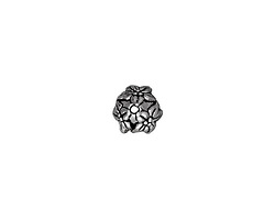 TierraCast Antique Silver (plated) Jasmine Bead Cap 8mm