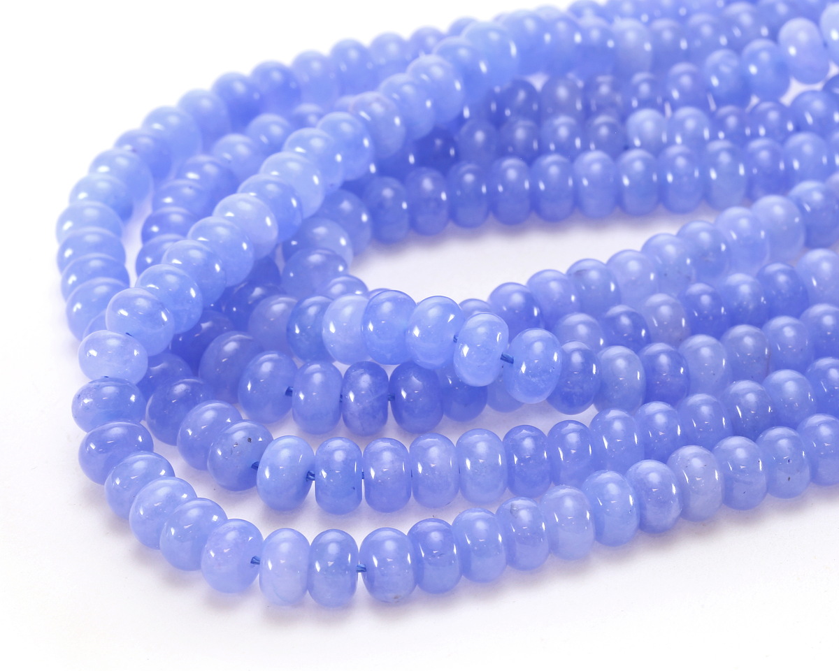 Sky Blue Agate Rondelle 5x8mm