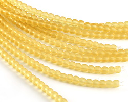 Lemon Beach-Style Glass Round 4mm