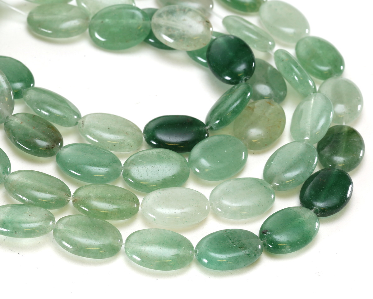 Blue Green Quartz Flat Oval 18x13mm