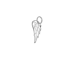 Nina Designs Sterling Silver Tiny Cut-out Angel Wing Charm 6x15mm
