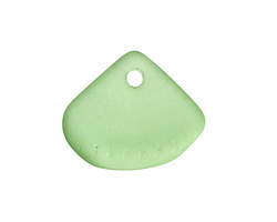 Peridot Beach-Style Glass Clam Shell Drop 25x21mm