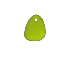Olive Beach-Style Glass Large Pebble Pendant 15-20x20-35mm