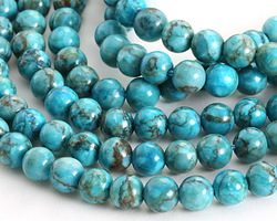 Sky Blue Crazy Lace Calcite Round 6-7mm
