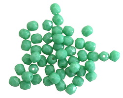 Czech Glass Green Turquoise Fire Polished Round 4mm
