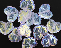 Czech Glass Crystal AB Maple Leaf 11x13mm