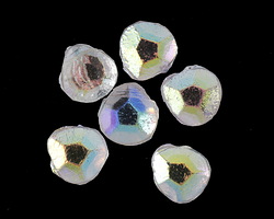 Czech Glass Crystal AB Faceted Briolette 9x11mm