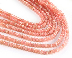 Rhodochrosite (AA) Microfaceted Rondelle 2x3mm