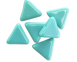 Czech Glass Turquoise Triangle 11x13mm