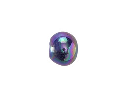 Mykonos Ceramic Iridescent Cobalt Rondelle 10x13mm