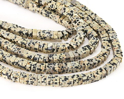 Dalmatian Jasper Squaredelle 3x6mm