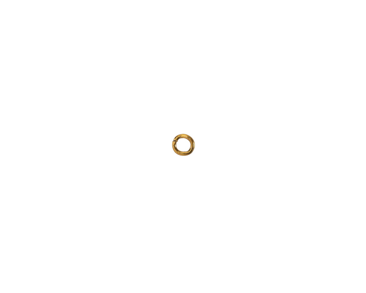Waterproof 18K Gold PVD Plated Stainless Steel Jump Ring 3mm, 22 gauge