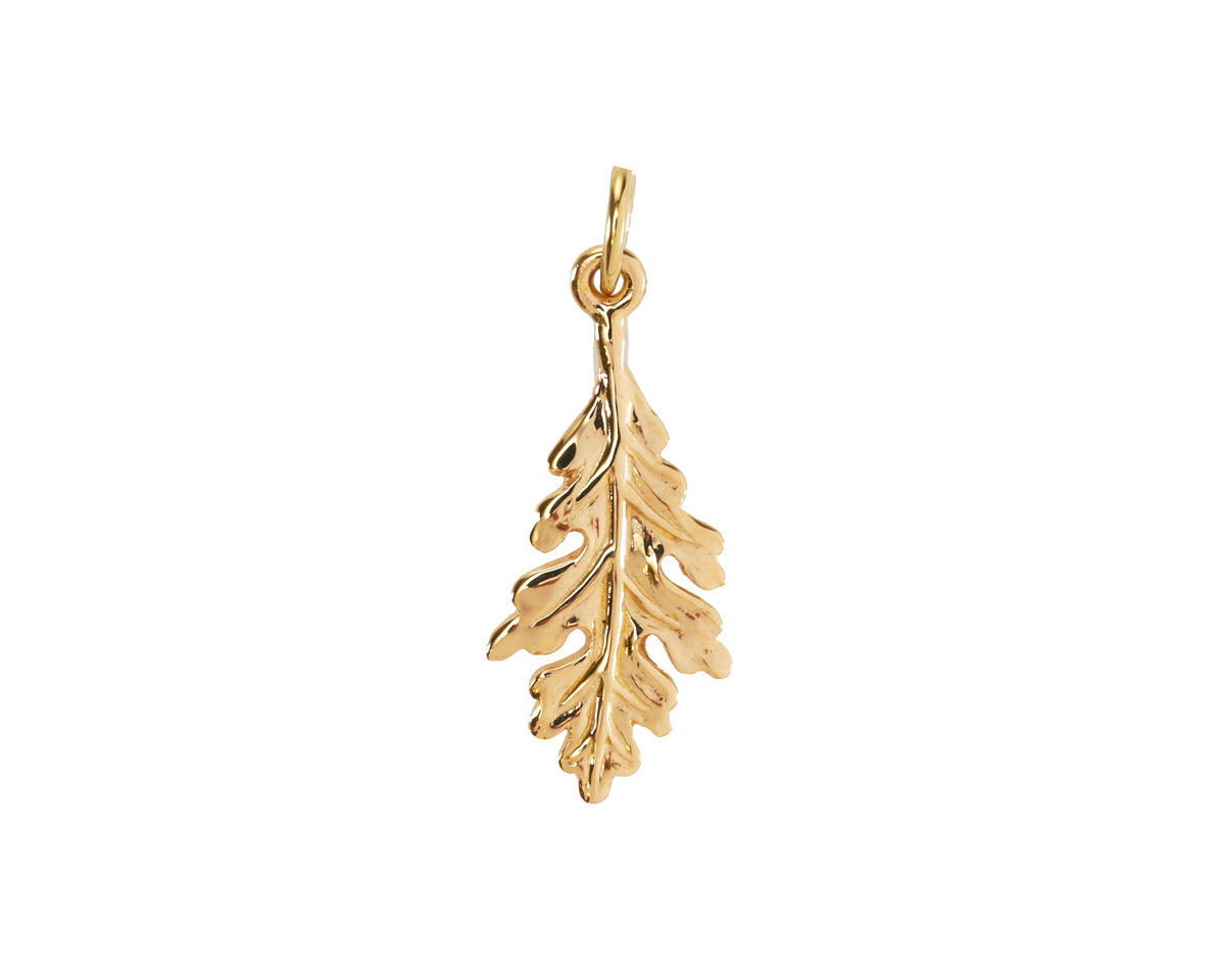 Nina Designs Bronze Oak Leaf Charm 9x25mm