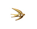 24K Gold (plated) Swallow Button 13.5x11mm