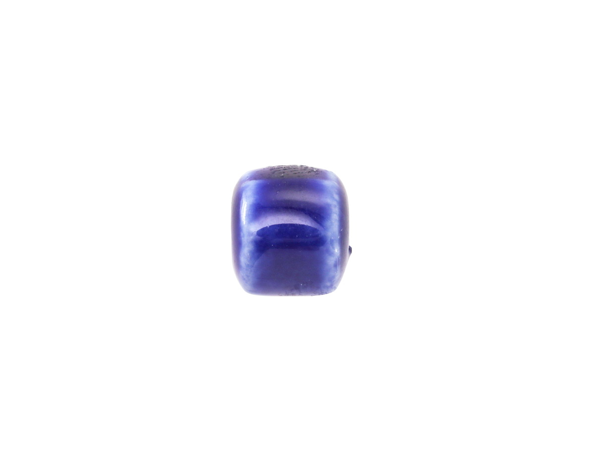 Cobalt Porcelain Barrel 9x10mm