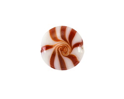 Peppermint Candy Lampwork Glass Focal Bead 15-16mm