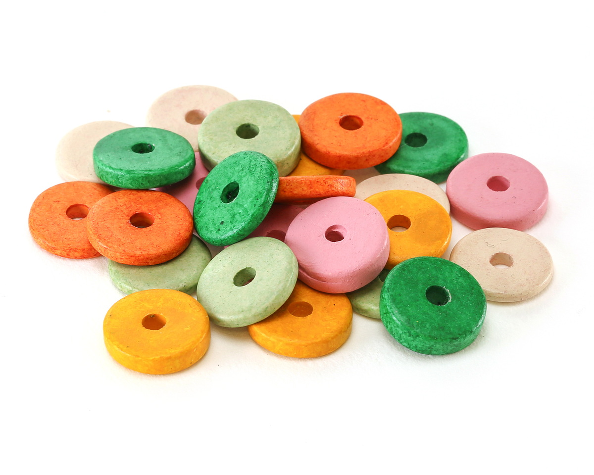 Mykonos Ceramic Island Sunset Thin Rondelle Mix 2-4x13mm