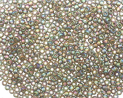 TOHO Transparent Rainbow Frosted Gray Round 11/0 Seed Bead