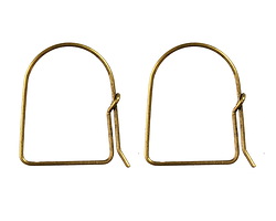 Nunn Design Antique Gold (plated) Large Flat Hoop Earwire 25x25mm