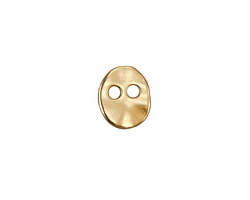 Satin Hamilton Gold Finish Organic Oval Button 11x13mm