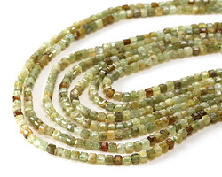 Green Garnet Microfaceted Cube 3mm
