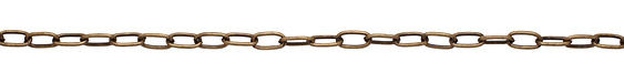 Antique Brass (plated) Paperclip Chain