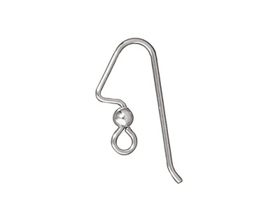 TierraCast Sterling Silver Angular Earwire w/ 3mm Bead