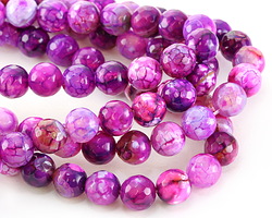 Orchid Fire Agate Faceted Round 10mm