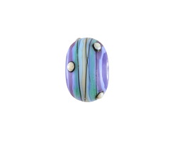 Grace Lampwork Matte Blue Ombre Party Rondelle 10x16mm