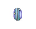Grace Lampwork Matte Blue Ombre Party Rondelle 10x16mm