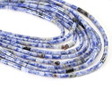 African Sodalite Tube 4x2mm