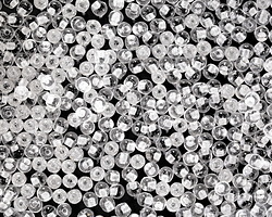 Czech Glass Crystal Finial Half-Drilled Round 2mm