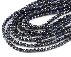 Blue Sapphire Microfaceted Round 3mm
