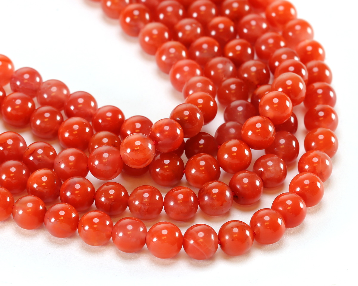 Nanhong Agate (AA - Southern Red Agate) Round 6mm