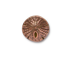 TierraCast Antique Copper (plated) Sand Dollar Button 16mm