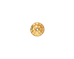 TierraCast Gold (plated) Hammered Bead Cap 2x8mm